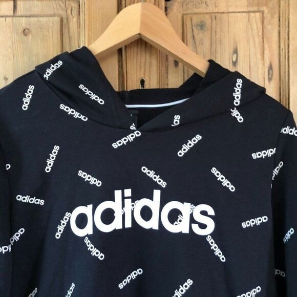 Adidas Large (16 / 18) Graphic‎ Longer Hoodie - Picture 3 of 10